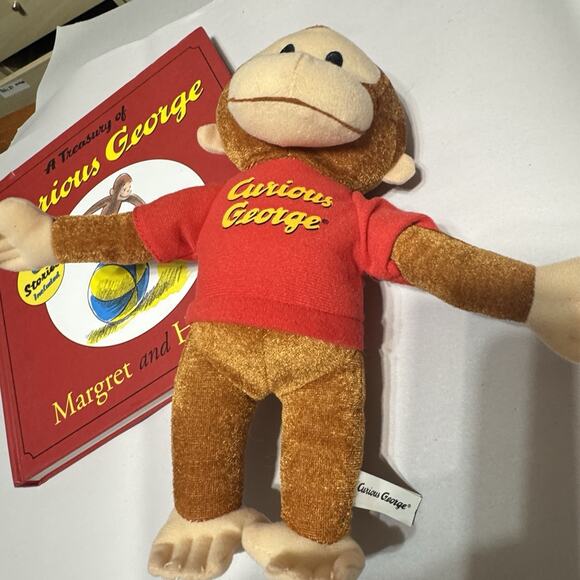 A Treasury of Curious George 8 Stories Margret & H.A. Rey Hardcover W/ Plush Toy - Picture 3 of 10